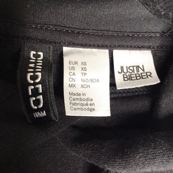 𝅺h&m Justin Bieber Purpose Tour Crop Top Sweatshirt - Picture 6 of 8